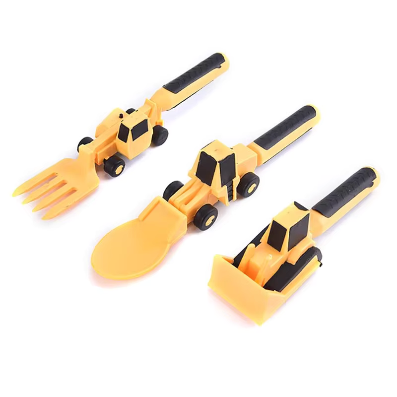 Kletshuts™ CarCutlery: Barn Konstruksjon Bestikksett