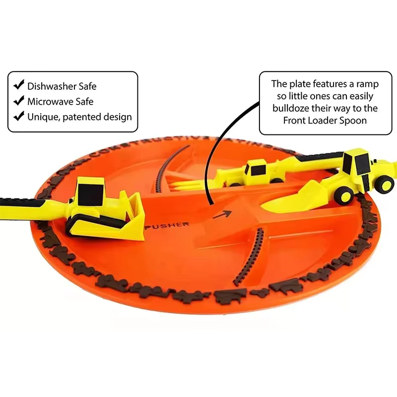 Kletshuts™ CarCutlery: Barn Konstruksjon Bestikksett