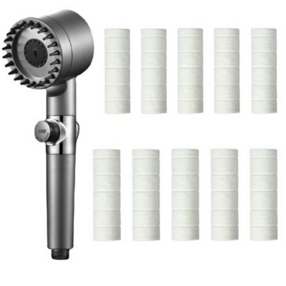 Borhe® ShowerFilter - 4 i 1 Massasje og Hud Skjønnhet Multifunksjons Dusjhodefilter