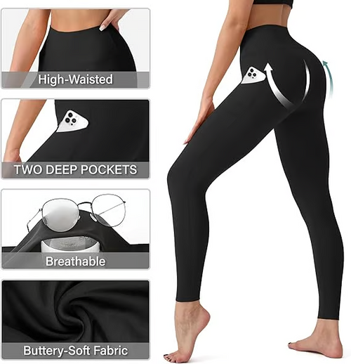 Icone™ TrainingLeggings: Høytlivs Magekontroll Skulpturerende Leggings
