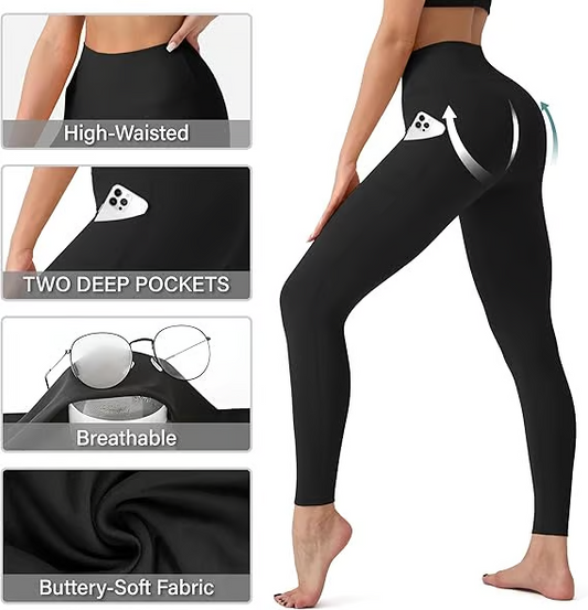 Icone™ TrainingLeggings: Høytlivs Magekontroll Skulpturerende Leggings
