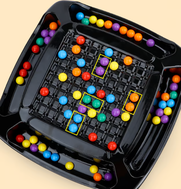 Kletshuts™ ColorGame: Intellektuelt Regnbue Perle Elimineringsspill