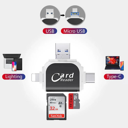 CardReader - Multi-Port 4 i 1 Universal SD TF- Kortleser