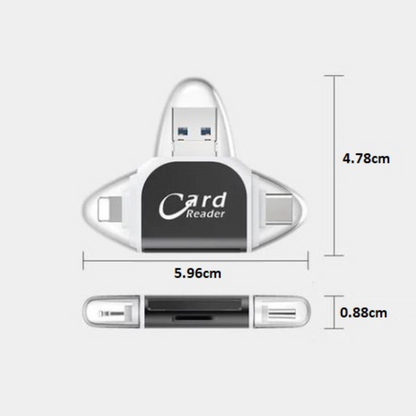 CardReader - Multi-Port 4 i 1 Universal SD TF- Kortleser