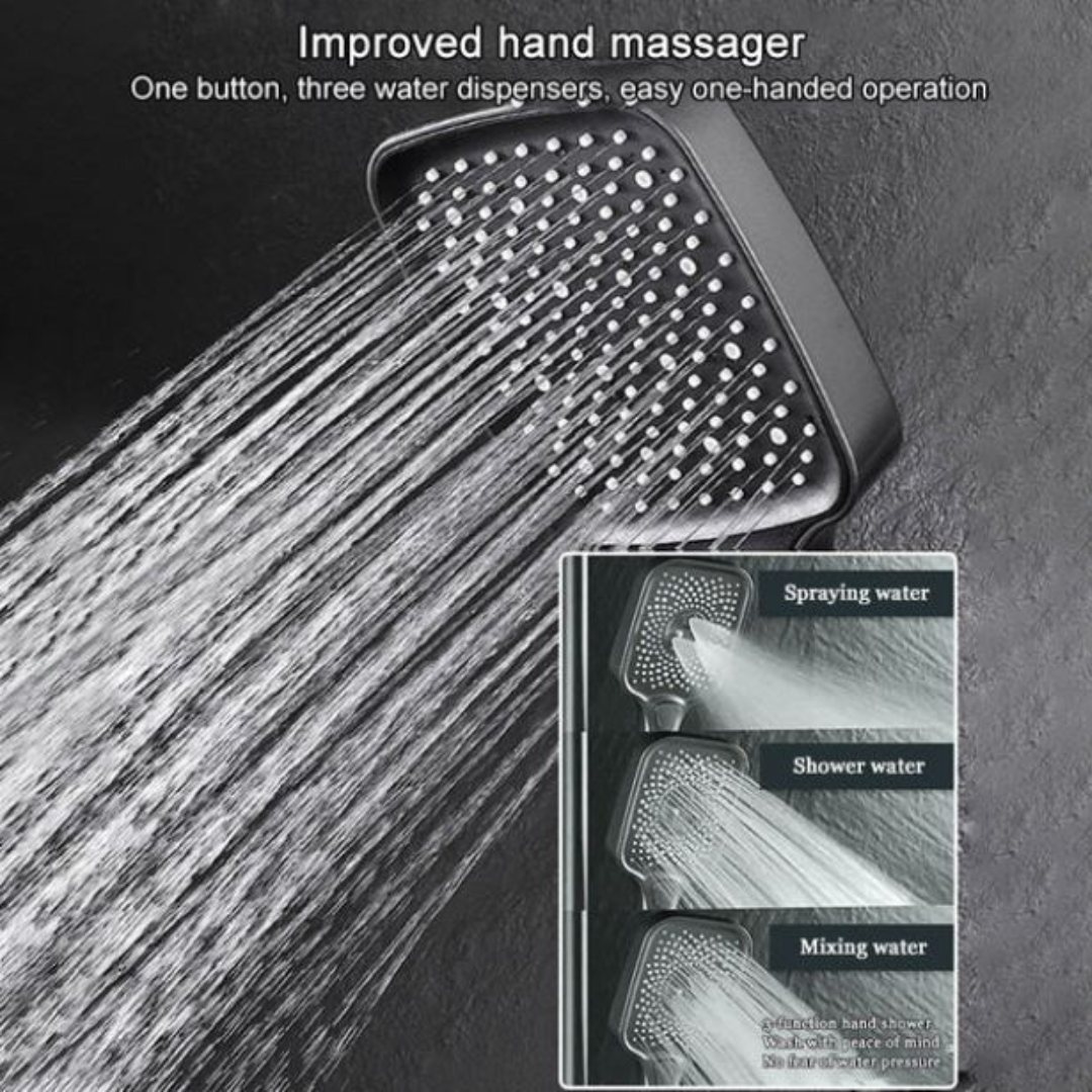 Borhe® ShowerSet: Veggmontert Høytrykk Dusjsett