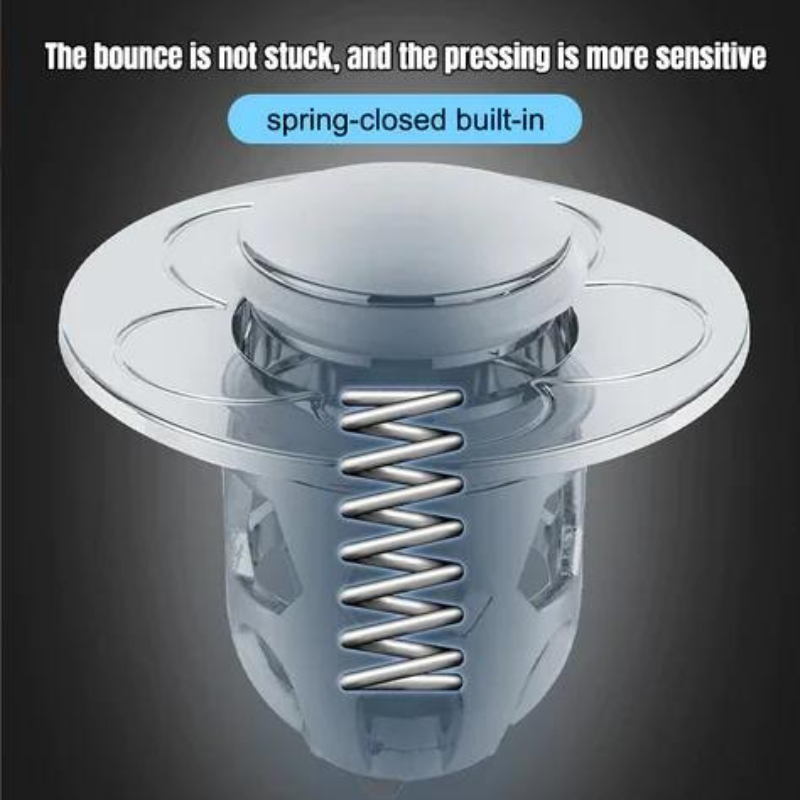 DrainFilter 1+1 GRATIS - Universal Pop-Up Avløpsfilterplugg Til Håndvask