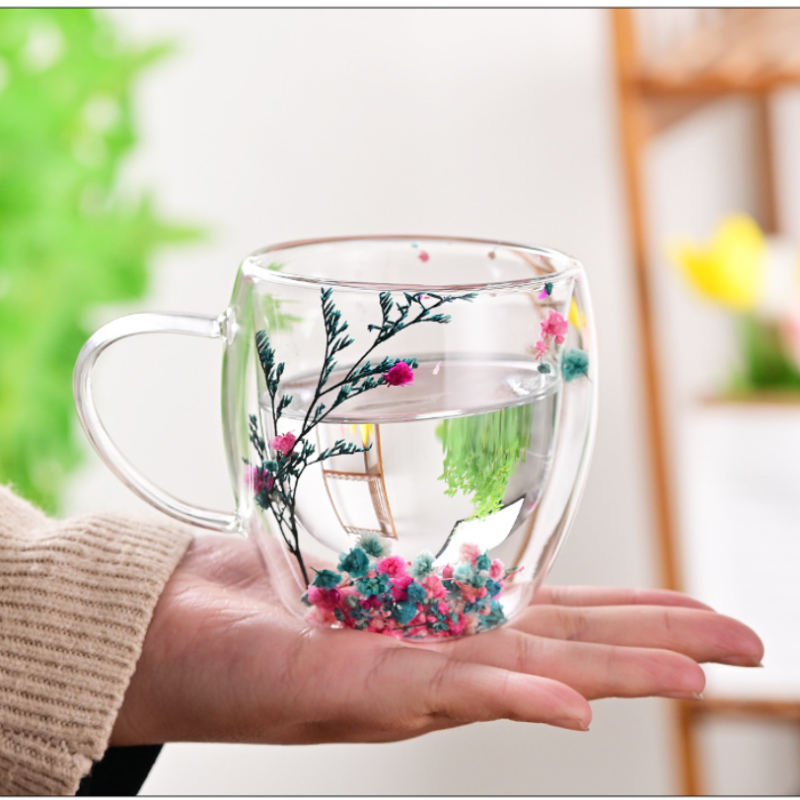 CrystalMug - Dobbelt Lagdelt Kreativ Glasskrus