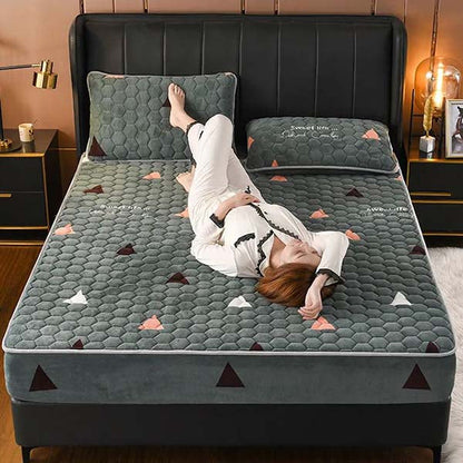 Icone™ CozyBedsheet: Tæt-Fittende Tykk Tekstureret Hyggeligt Sengetøj