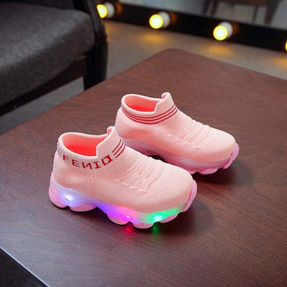 Kletshuts™ GlowShoes: Lys Op Børn Sneakers Farverig Blinker Slip På Sko