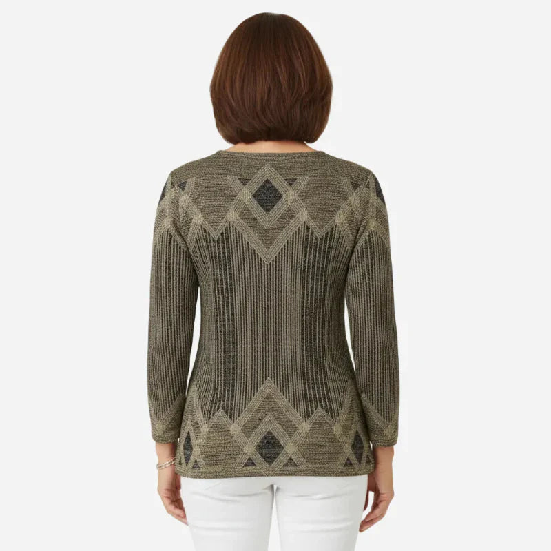 Icone™ VintageTop: Klassisk Dametopp Vintagestil Daglig Bruk