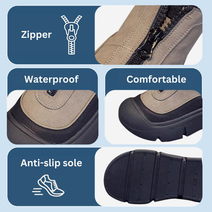 Happy™ ColdBoots: Stilige Plysforede Sklisikre Vinterstøvler For Kvinner