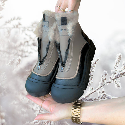 Happy™ ColdBoots: Stilige Plysforede Sklisikre Vinterstøvler For Kvinner