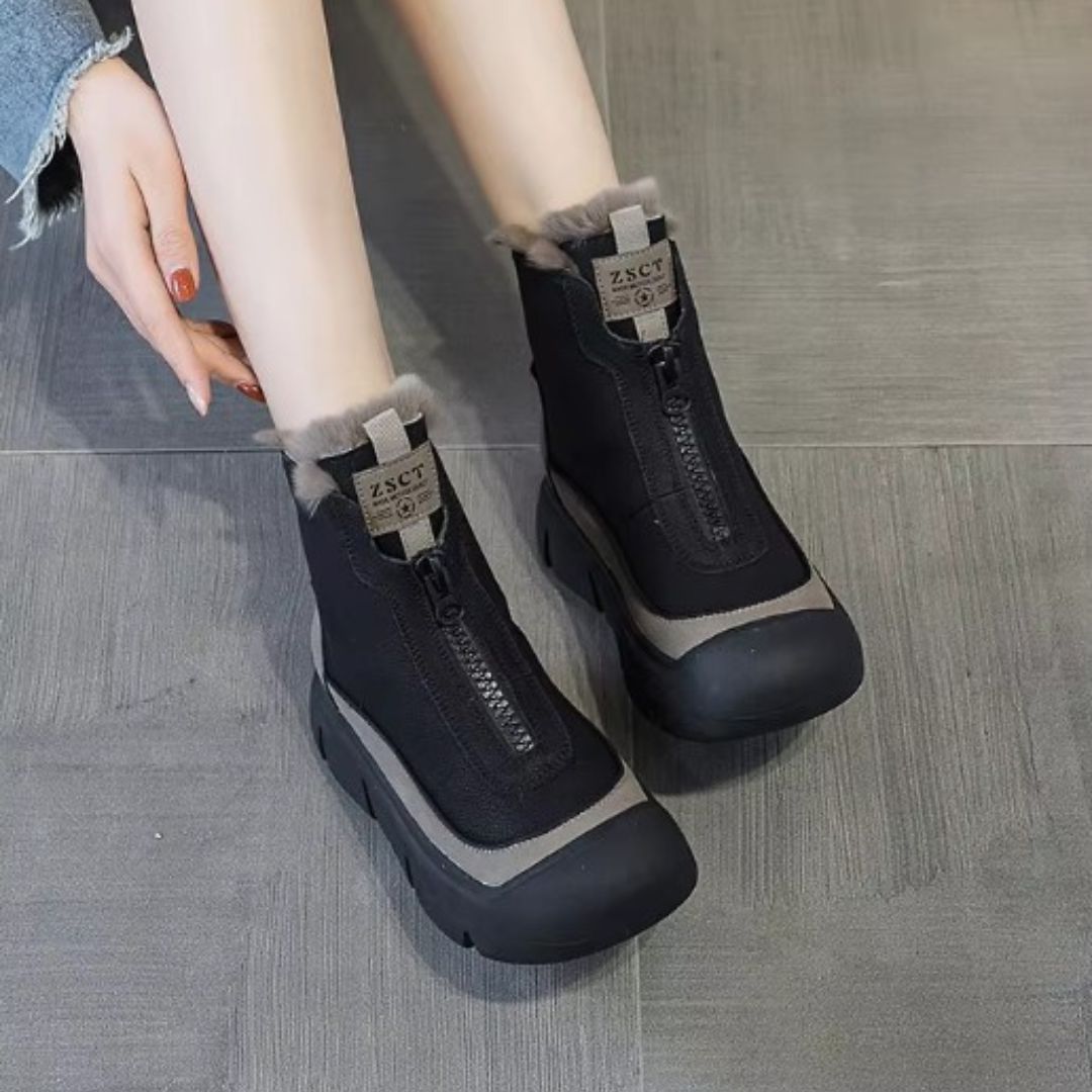 Happy™ ColdBoots: Stilige Plysforede Sklisikre Vinterstøvler For Kvinner