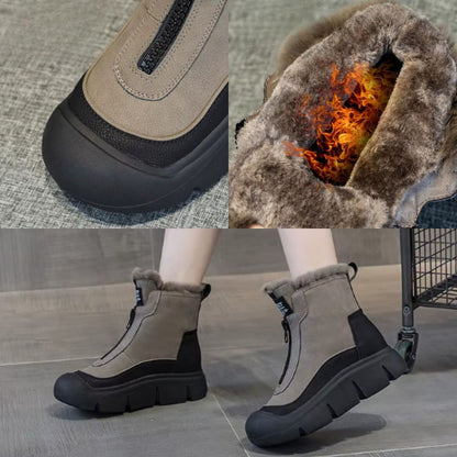 Happy™ ColdBoots: Stilige Plysforede Sklisikre Vinterstøvler For Kvinner