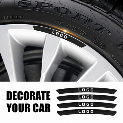 WheelDecals 1+1 GRATIS - Nem At Påføre Hjul Decals Bil Logo Fælg Klistermærker
