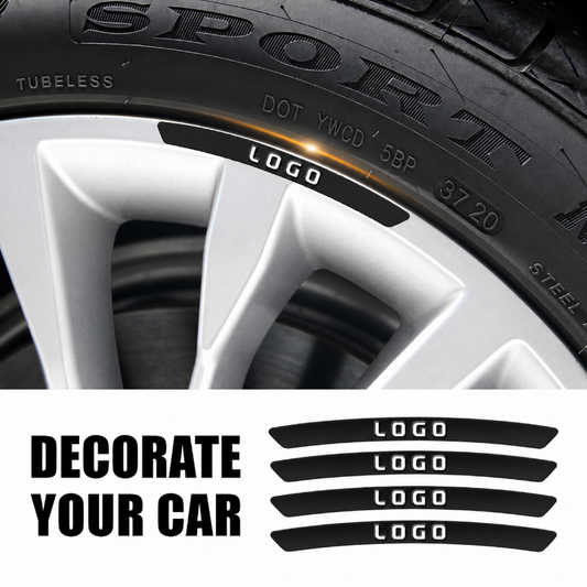 WheelDecals 1+1 GRATIS - Enkel Å Påføre Hjulddekal Bil Logo Felg Klistremerker