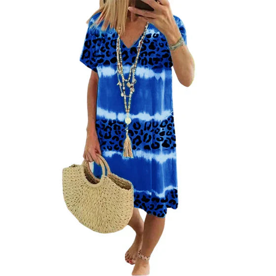 Icone™ LeopardDress: Dame Leopardprint Kjole