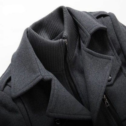 Icone™ WinterCoat: Luksus Dobbel Krage Stilfull Vinter Trenchcoat