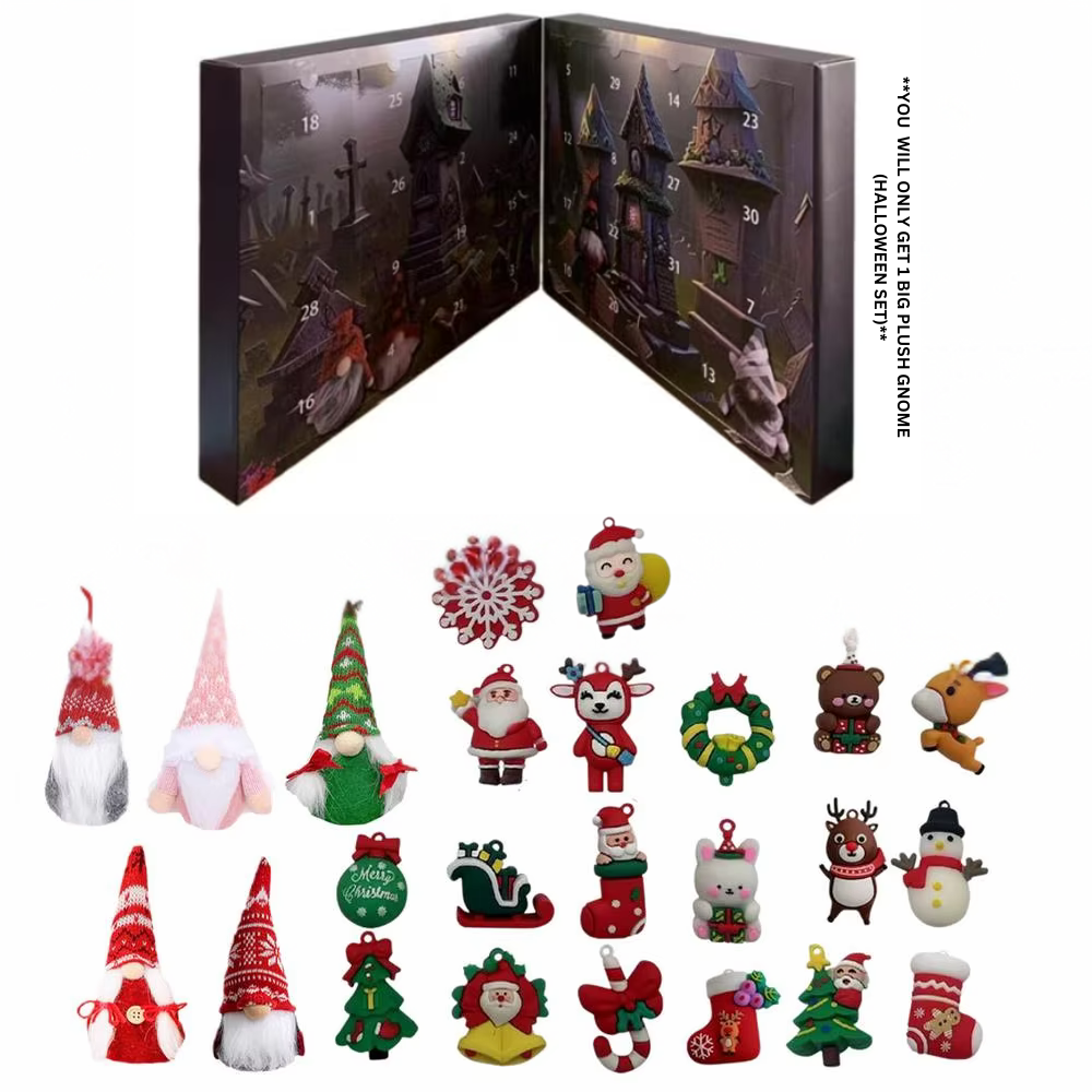 GnomeCalendar - 2024 Halloween Nedtelling Og Christmas Adventskalender