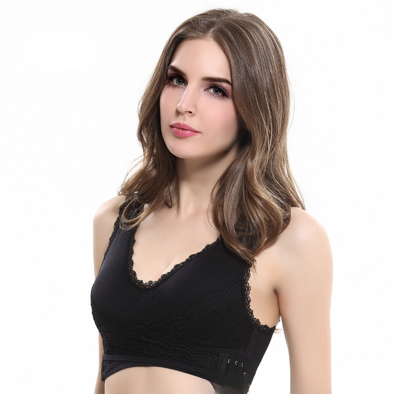 Icone™ LaceBra: Bøylefri blonde-BH med kryss foran og løft