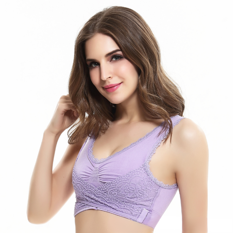 Icone™ LaceBra: Bøylefri blonde-BH med kryss foran og løft