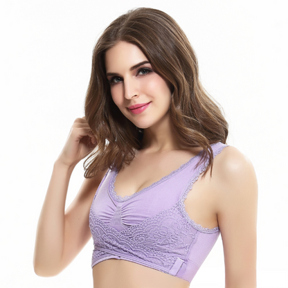 Icone™ LaceBra: Bøylefri blonde-BH med kryss foran og løft