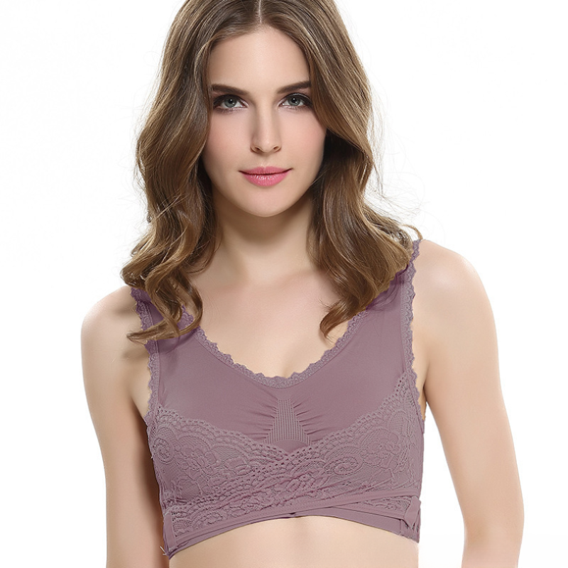 Icone™ LaceBra: Bøylefri blonde-BH med kryss foran og løft
