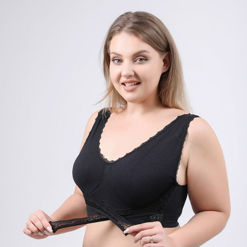 Icone™ LaceBra: Bøylefri blonde-BH med kryss foran og løft