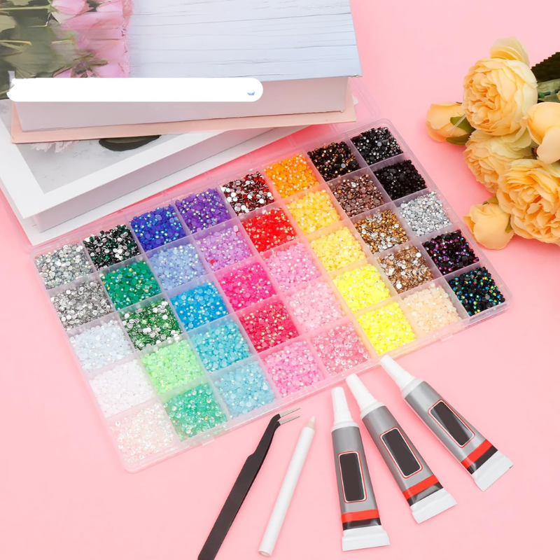 Kletshuts™ FlatRhinestones: Livlige Kreative DIY Harpiks Flade Rhinsten