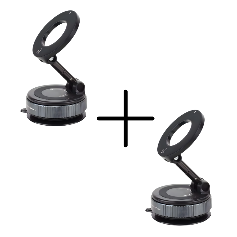 Holder360° MagneticMount 1+1 GRATIS: Roterbar Sammenleggbar Justerbar Universell Magnetisk Telefonholder