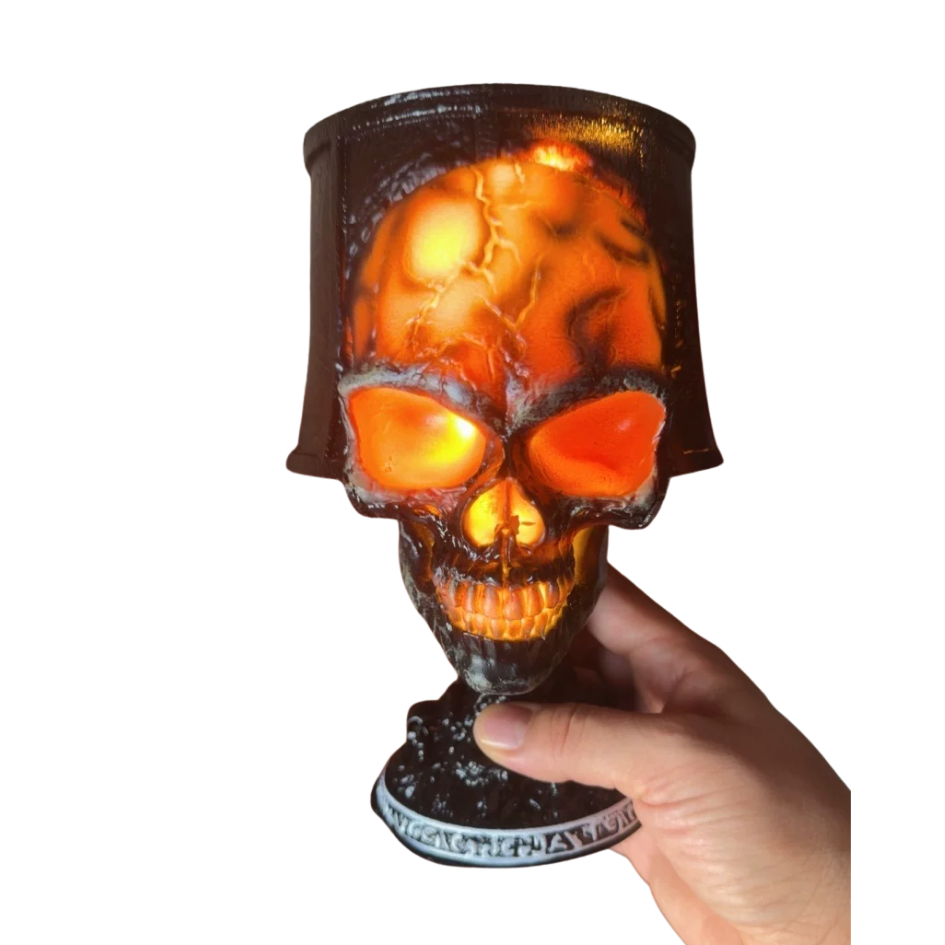 Ledsen™ SkullLamp: Gotisk Dekoration 3D Effekt Glød Dødningehoved Lampe
