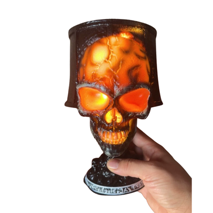 Ledsen™ SkullLamp: Gotisk Dekoration 3D Effekt Glød Dødningehoved Lampe