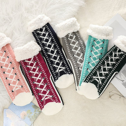 Happy™ HomeSocks: Fluffy Tykke Vinter Hjemmesokker