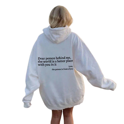 Icone™ DearHoodie: Hettegenser Med Budskapsprint På For- Og Bakside