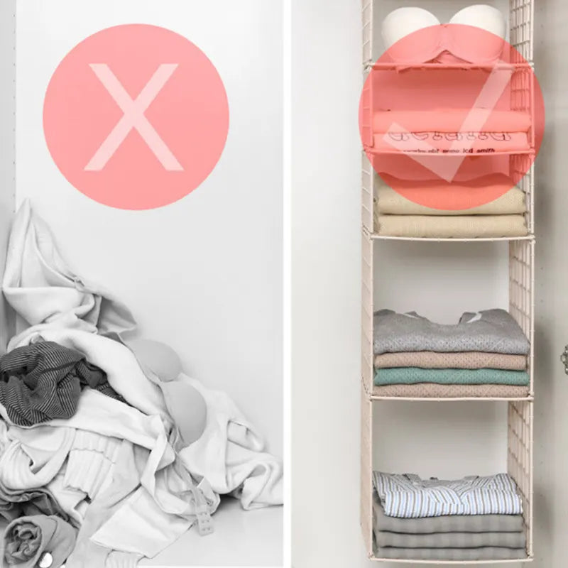 GlideHold® HangingOrganizer: Plassbesparende Flerlags Vertikal Hengende Oppbevaringsorganisator