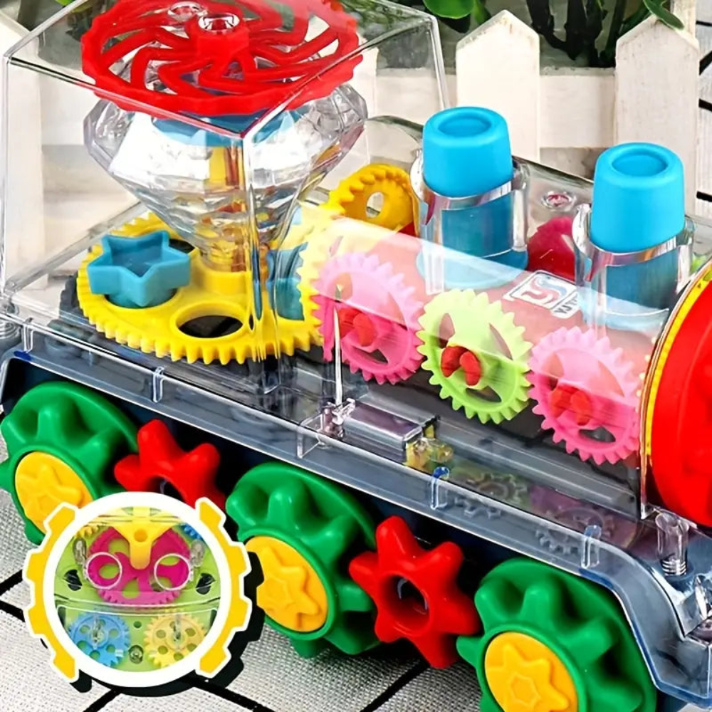 Kletshuts™ DancingTrain: Lys Opp Automatisk Dansende Tog Med Synlige Tannhjul