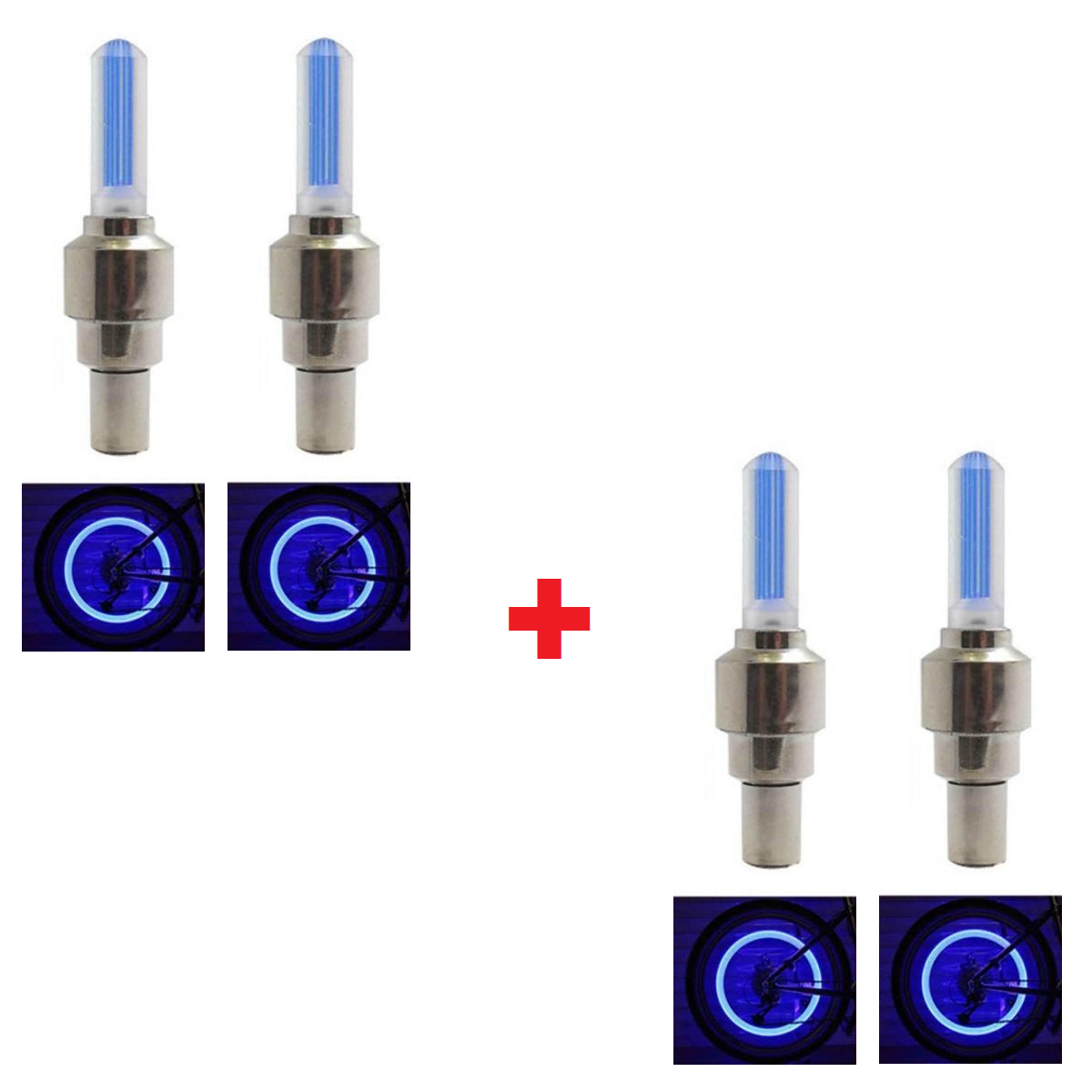 Ledsen™ ValveLights 1+1 GRATIS: LED Dækventilkapper Natridt Hjullys