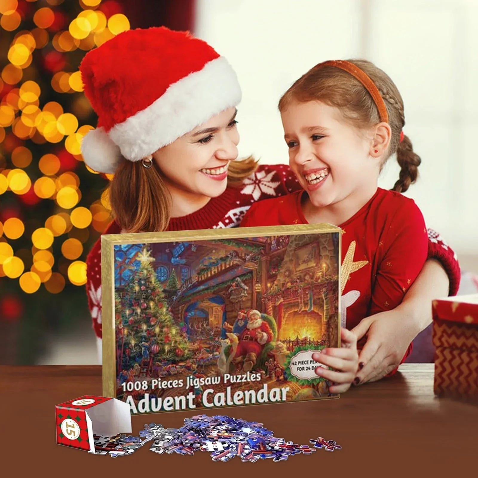 PuzzleAdvent - 24 Jigsaw Puzzle Adventskalender (Tilfeldig Design)