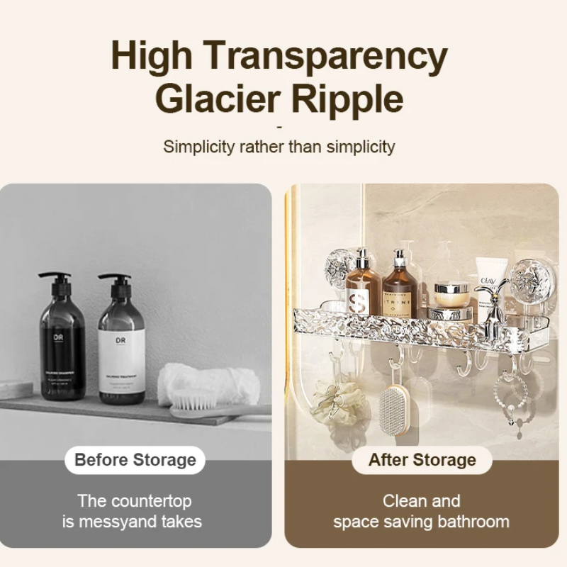 GlideHold® StorageRack: Luksuriøs No-Drill Arrangør Oppbevaringsstativ