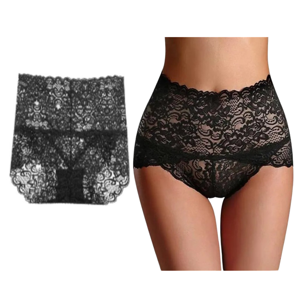 Icone™ LacePanties 1+1 GRATIS: Pustende Høy Midje Sømløse Blondetrusser