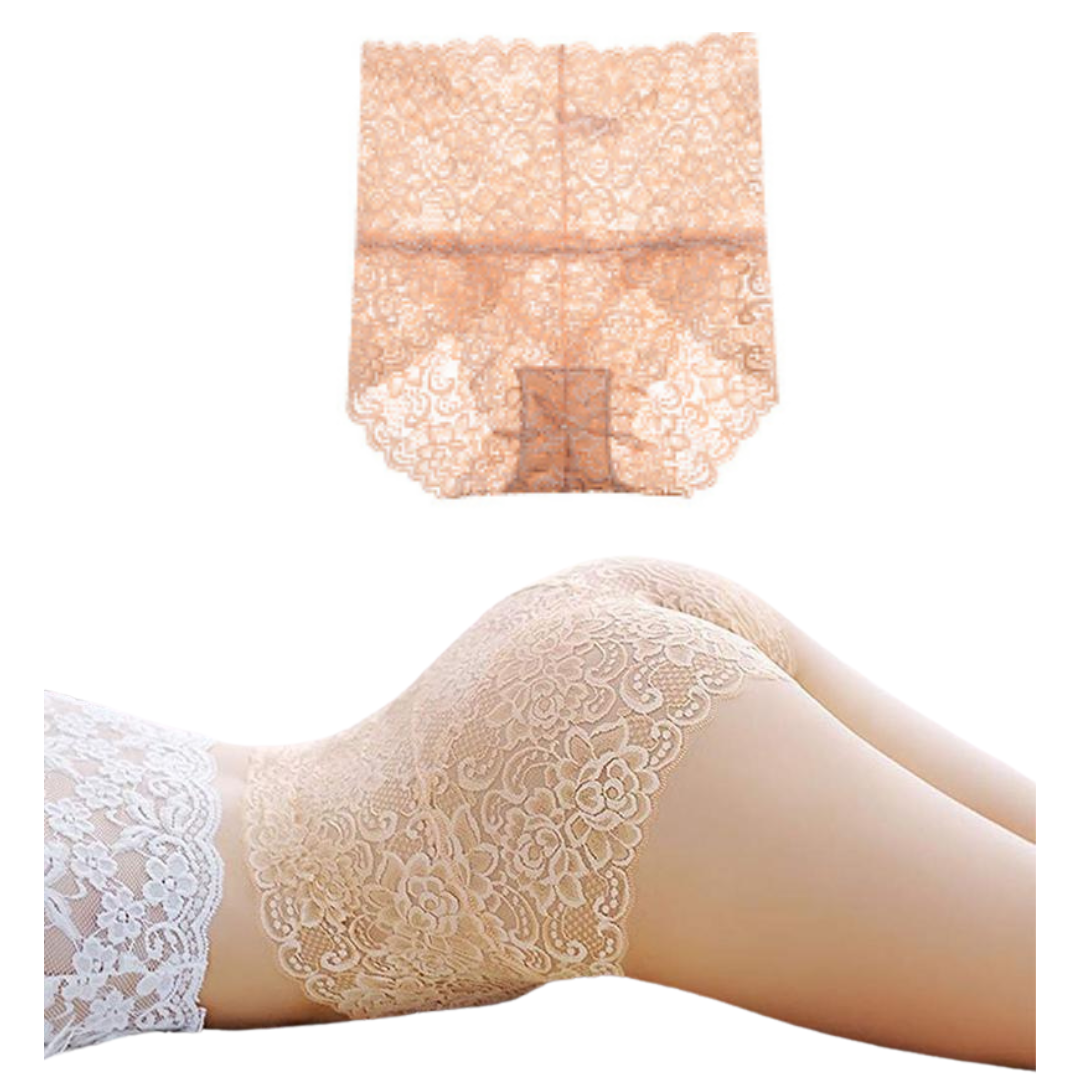 Icone™ LacePanties 1+1 GRATIS: Pustende Høy Midje Sømløse Blondetrusser