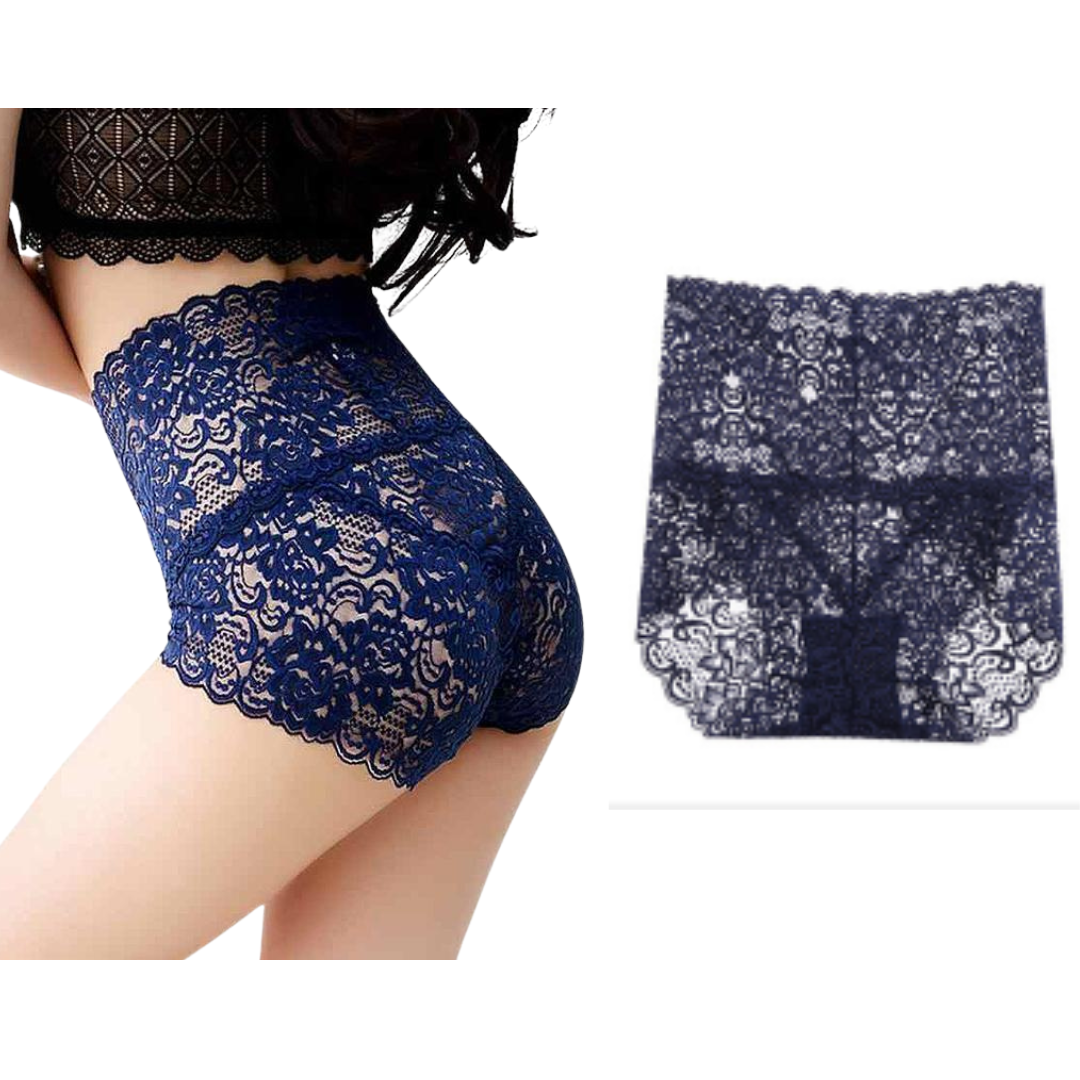Icone™ LacePanties 1+1 GRATIS: Pustende Høy Midje Sømløse Blondetrusser