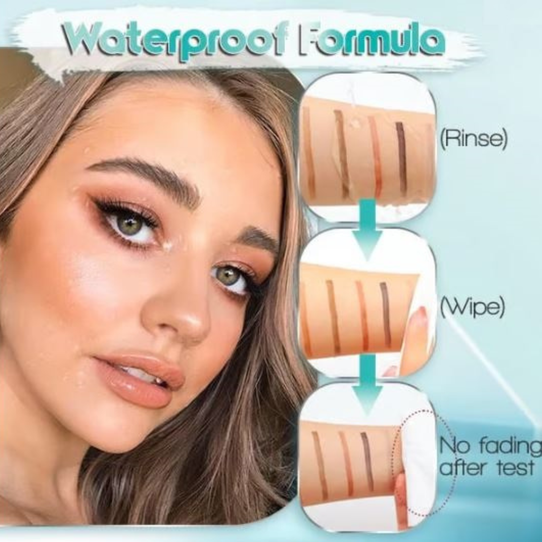 EyebrowPen 1+1 GRATIS: 3D Vannfast Mikroblading Øyenbrynspenn