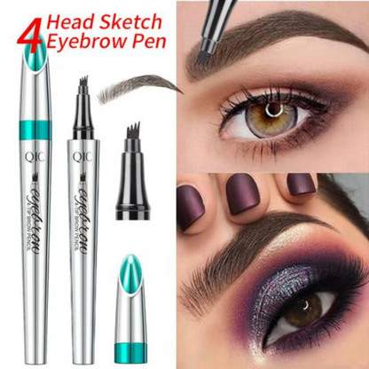 EyebrowPen 1+1 GRATIS: 3D Vannfast Mikroblading Øyenbrynspenn