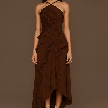 Icone™ RuffleDress - Elegant Stråleglans Luksus Ruffle Kjole