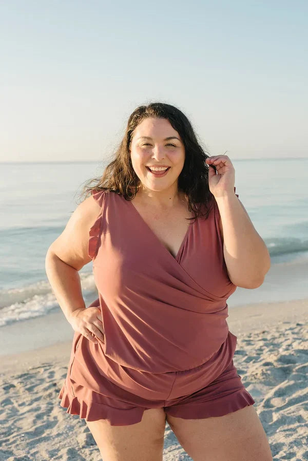Icone™ SwimRomper: Badedrakt Romper Med Innebygd BH