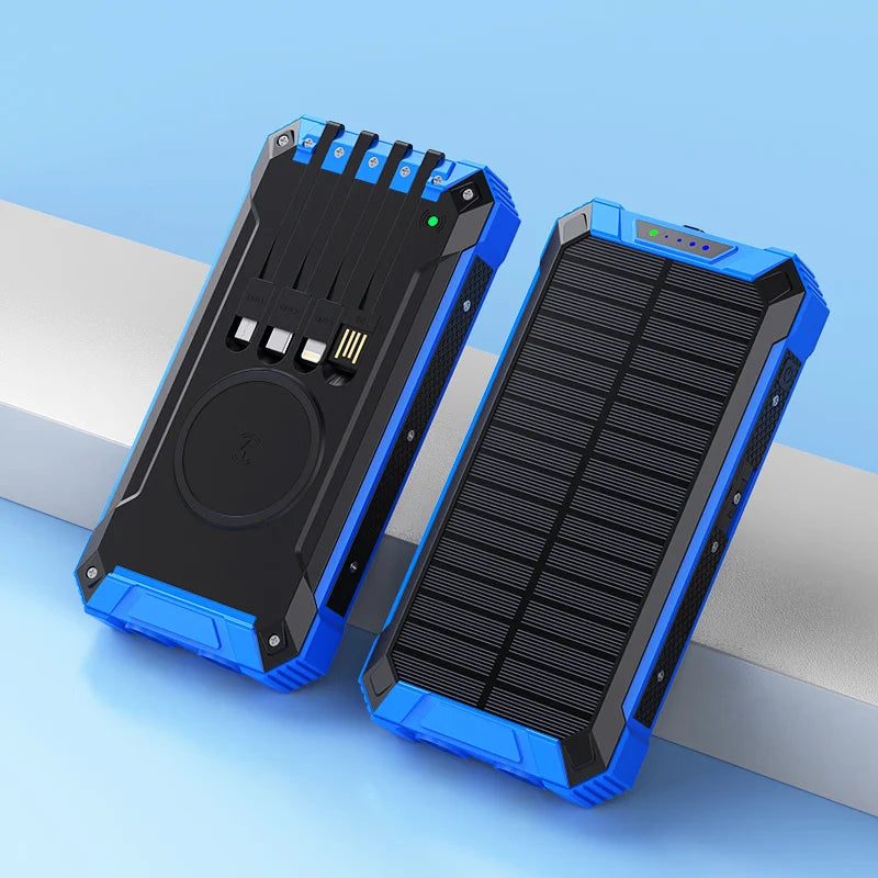 PowerBank - Bærbar Solcelle Trådløs Strømbank