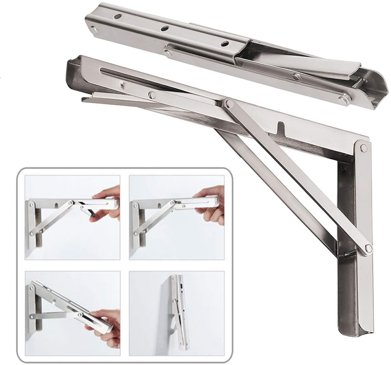 GlideHold® EasyFold 1+1 GRATIS: Sammenleggbar Hylleknekt