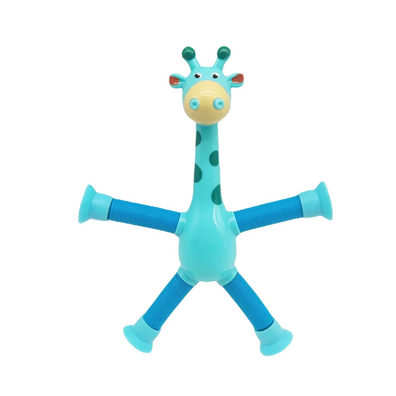 Kletshuts™ StretchyGiraffe: Teleskopisk Strekkbart Giraffleketøy Med Sugekopp