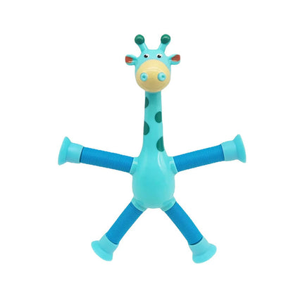Kletshuts™ StretchyGiraffe: Teleskopisk Strekkbart Giraffleketøy Med Sugekopp